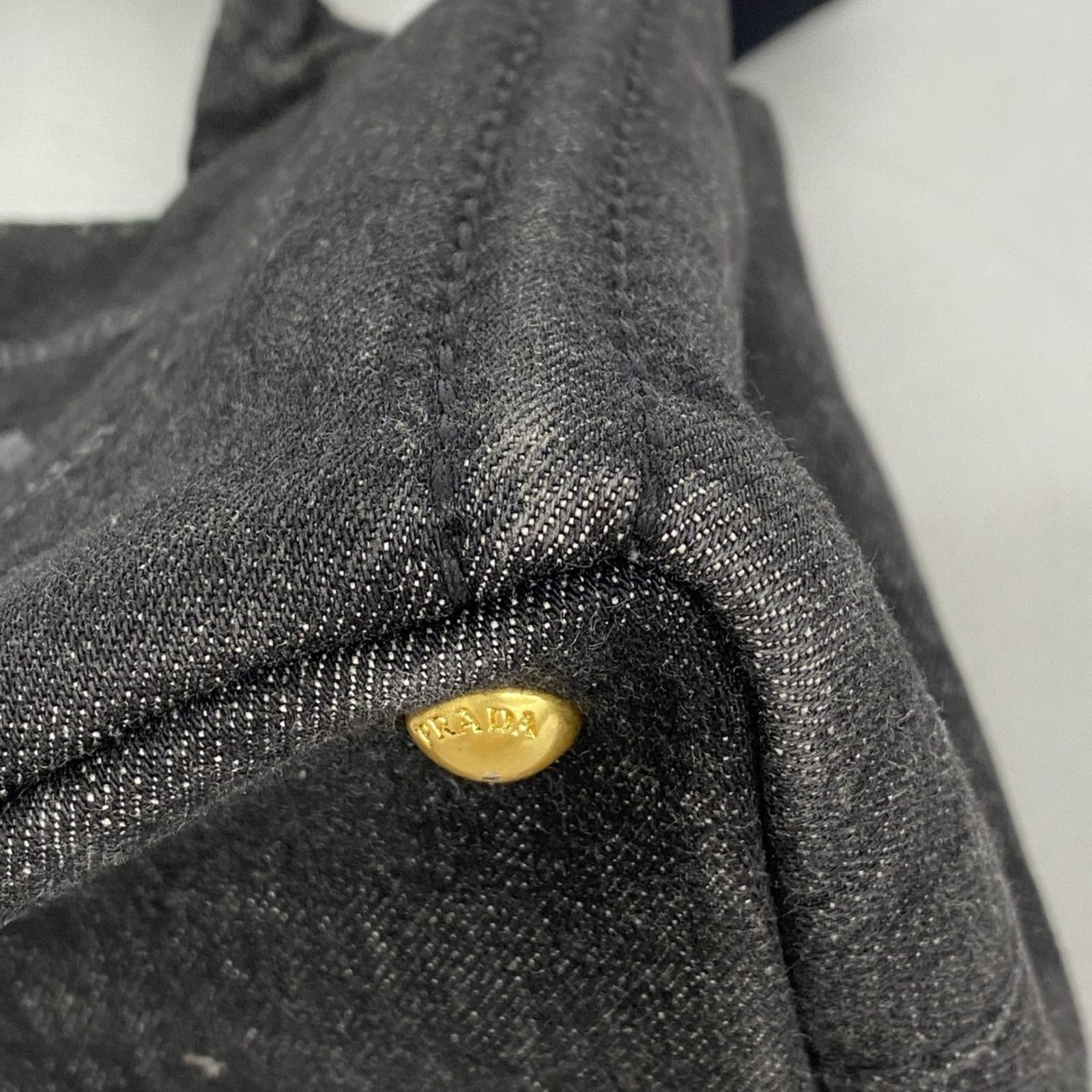 プラダ(Prada) プラダ トートバッグ カナパ デニム ブラック