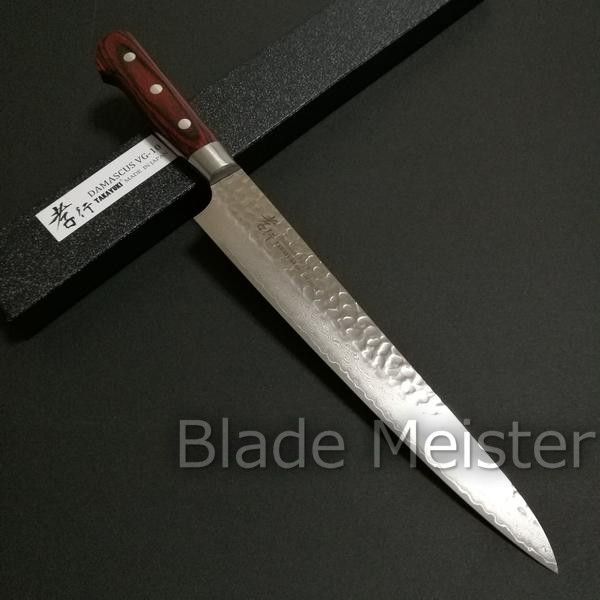 堺孝行 33層槌目 ダマスカス 筋引 24cm (240mm) 日本製 高級品 - Blade