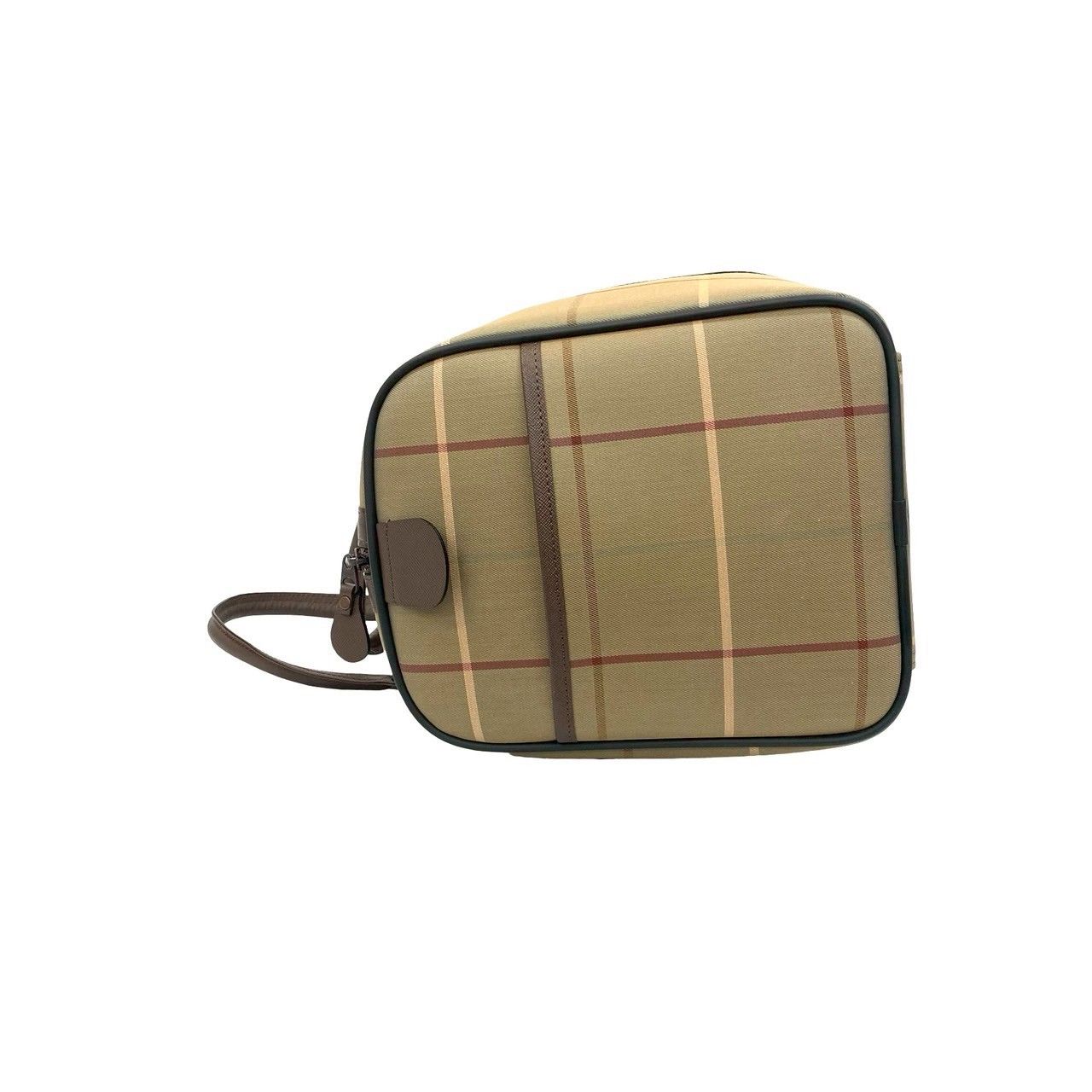 バーバリー ボストンバッグ ノバチェック キャンバス レザー シャドー