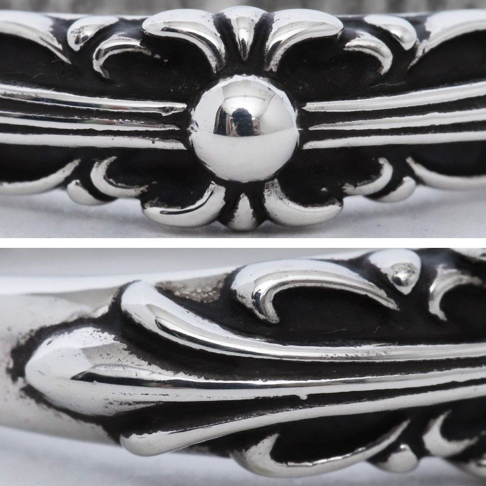 未使用 17号 CHROME HEARTS ベビークラシックフローラルクロスリング