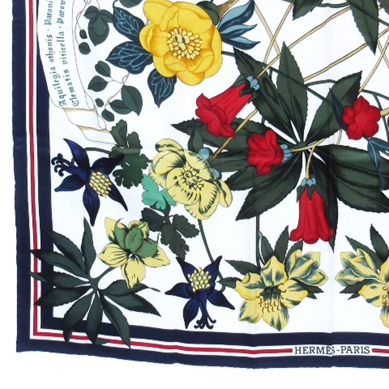 エルメス スカーフ カレ90 ヘラスの花 Fleurs d'Hellade エルメス カレ90 Fleurs d'Hellade ヘラスの花 スカーフ シルク