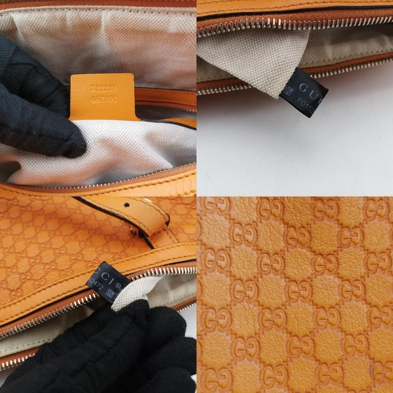 グッチGucciマイクログッチシマオレンジレザー322231F015242472