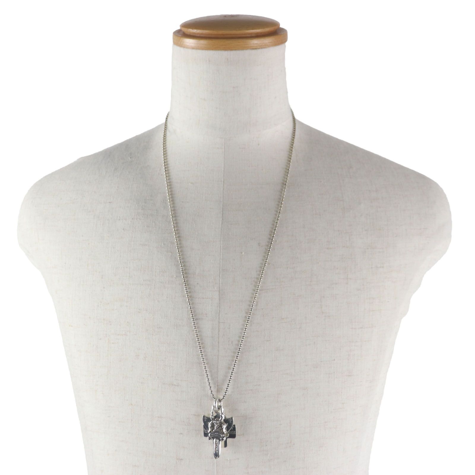 良品▽CHROME HEARTS クロムハーツ 3トリンケッツペンダント
