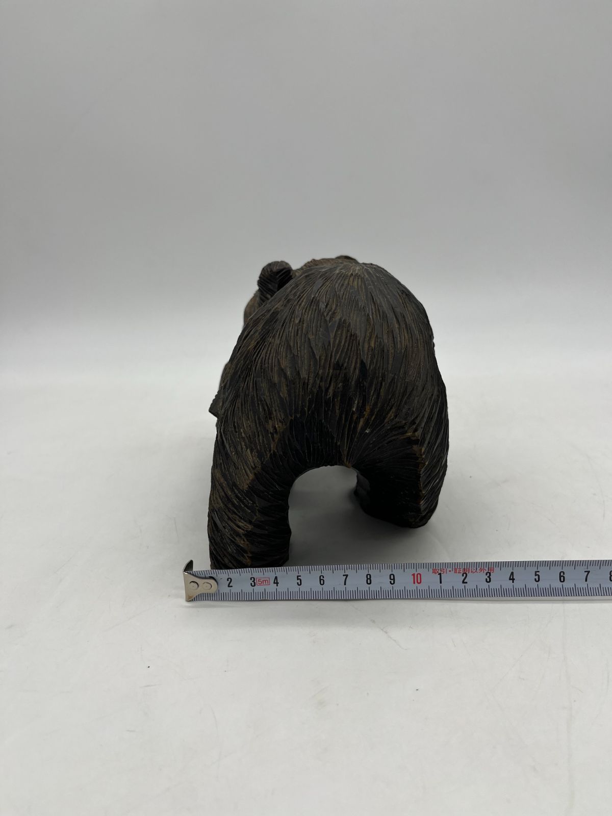クマの木彫り 灰皿 レトロ 熊 くま 木彫りの熊 木彫り 熊 鮭 置物 木 インテリア アンティーク 昭和