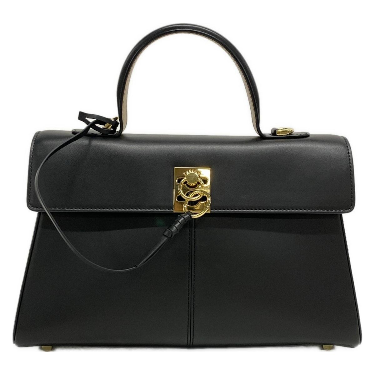 CAFUNE カフネ ハンドバッグ スタンス 黒 レザー