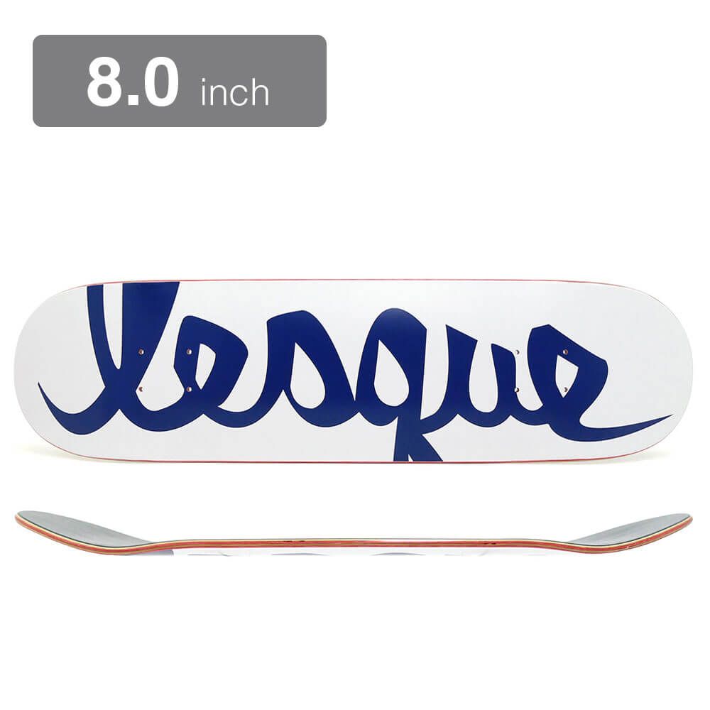 LESQUE DECK レスケ デッキ TEAM LOGO WHITE/NAVY 8.0 スケート