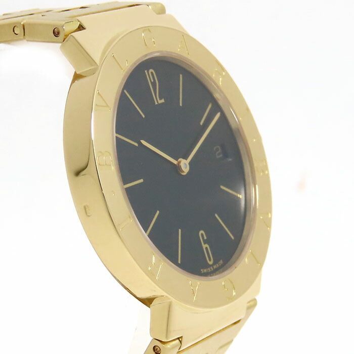 BVLGARI ブルガリ ブルガリブルガリ BB33GGD ブラック文字盤 K18YG 750