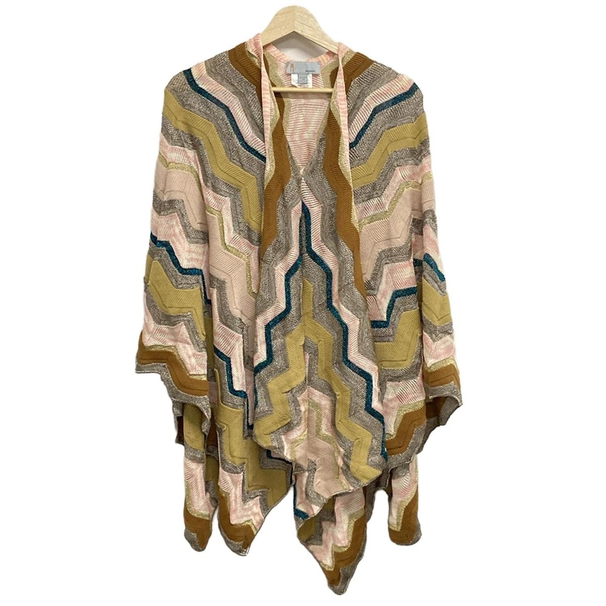 MISSONI ミッソーニ ストール ショール - ライトピンク×ベージュ×マルチ ウール