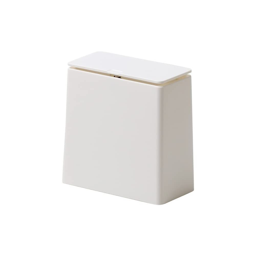 ideaco(イデアコ) ゴミ箱 フタ付き ホワイト 1.4L TUBELOR mini flap(チューブラー ミニフラップ)