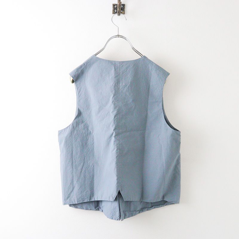 Veritecoeur - 美品 定価30800円 ヴェリテクール Veritecoeur VC-2478 リバーシブルベスト F/ブルーグレー ジレ 綿ワッシャー加工【2400014272888】 ヴェリテクール Veritecoeur VC-2478 リバーシブルベスト F
