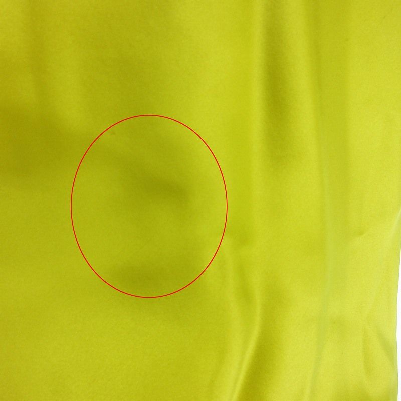 Drawer - ドゥロワー カットソー 半袖 シルク クルーネック サテン 光沢 36 黄 Drawer - ドゥロワー カットソー 半袖 シルク クルーネック