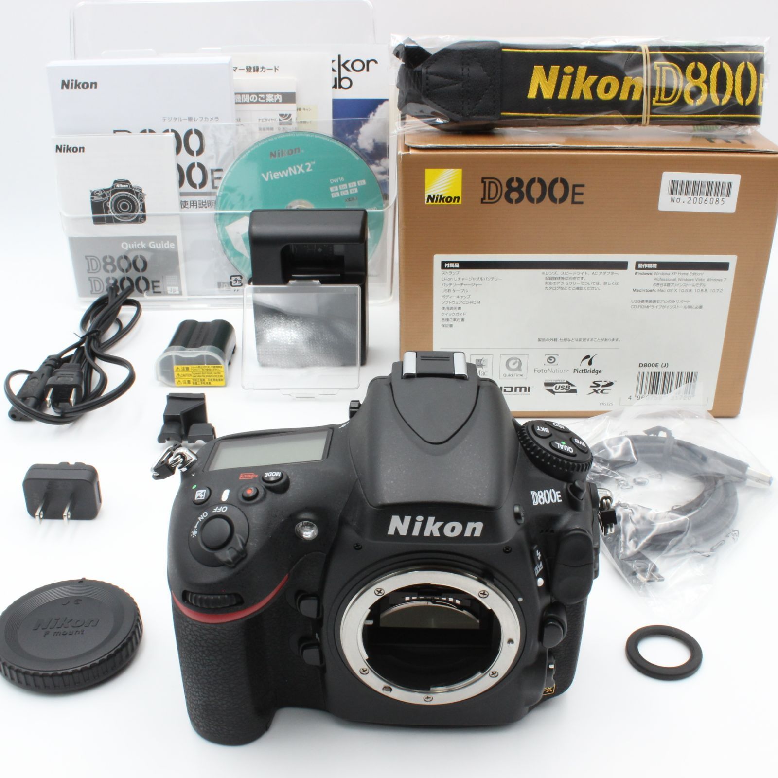 ショット数1061！【新品同様】 Nikon ニコン D800E ボディ バッテリー 