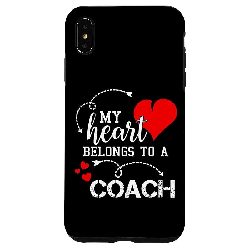 新品　iPhone XS Max My Heart Belongs To A Coach Funny Coaching スマホケース