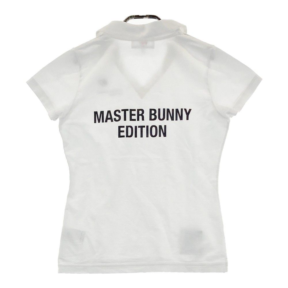サイズ：0 MASTER BUNNY EDITION マスターバニーエディション 2023年モデル 襟付き 半袖Tシャツ  ホワイト系 [240101298314] ゴルフウェア レディース ストスト サイズ：0 MASTER BUNNY EDITION マスターバニーエディション