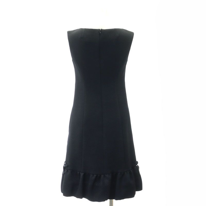 ルネ Rene ベーシック basic リボン ノースリーブ バルーンワンピース 