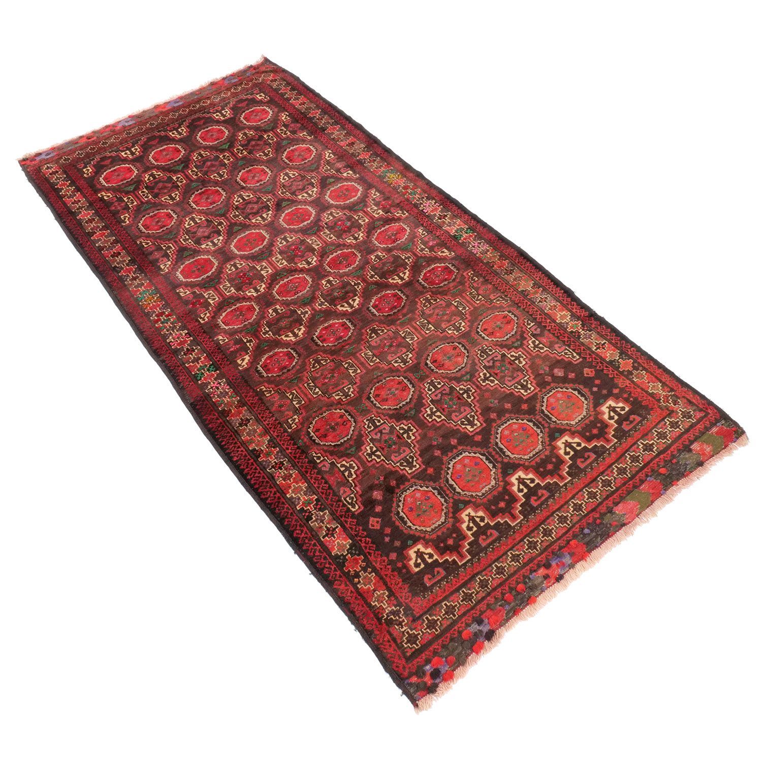 ザーボル 1950年代 2830×1330mm セミアンティーク エルサリギュル 手織り - carpet-アンティークペルシャ絨毯 ヴィンテージラグ専門店