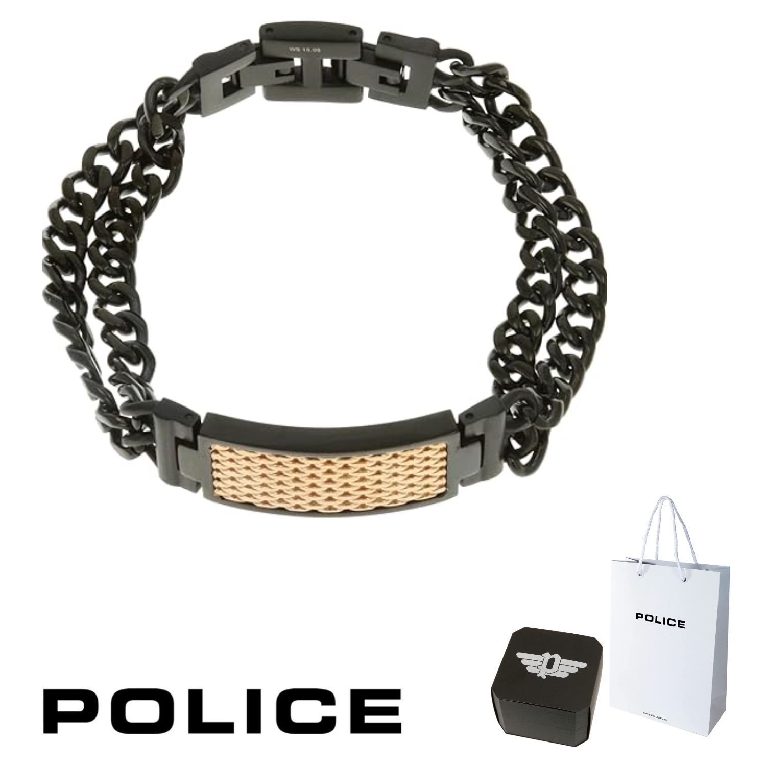 ブレスレット ポリス POLICE REFLECTOR リフレクター 25554BSB 25554BSB02 ステンレス 316L サージカルステンレス ガンメタ メンズ 男性 ギフト プレゼント 誕生日 クリスマス バレンタイン お祝い 正規品