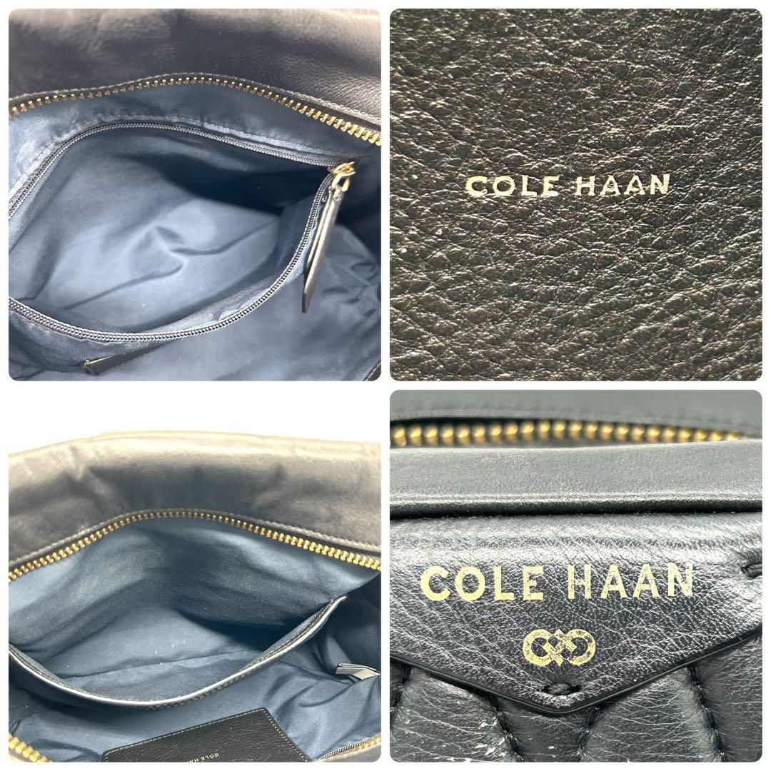 良品 1762 COLE HAAN ミニボストンバッグ 2way キルティング