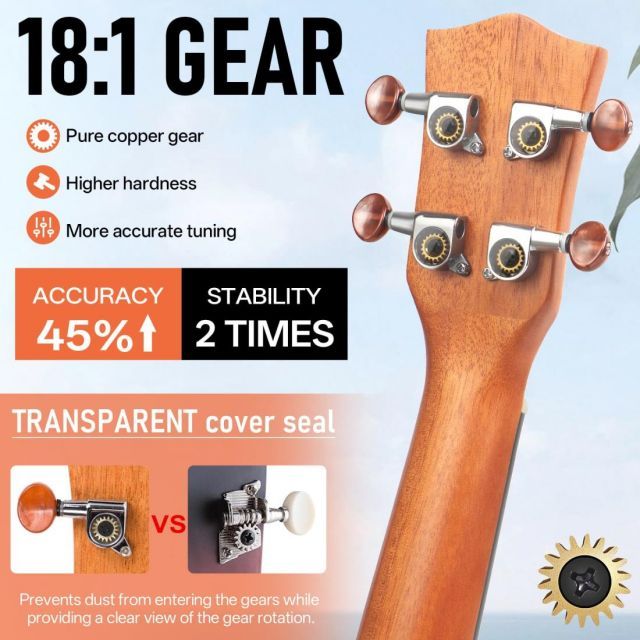 Kmise ソプラノウクレレ学生 キット 音楽愛好家のためのウクレレ チューナーとバッグ付き ２１インチ