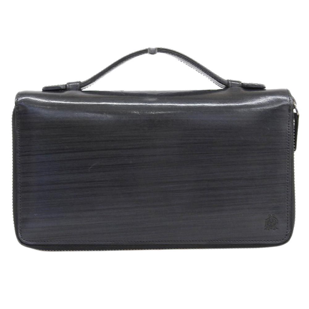 美品 dunhill ダンヒル クラッチバッグ ダブルジップ オーガナイザー