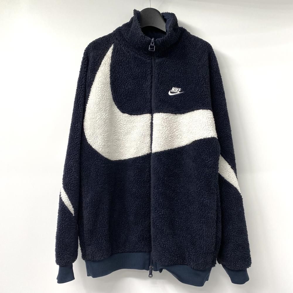 【中古】NIKE BIG SWOOSH BOA JACKET ネイビー サイズM BQ6546-410 ボア ジャケット ナイキ[17][240017727786] 中古】NIKE BIG SWOOSH BOA JACKET ネイビー サイズM BQ6546-410 ボア