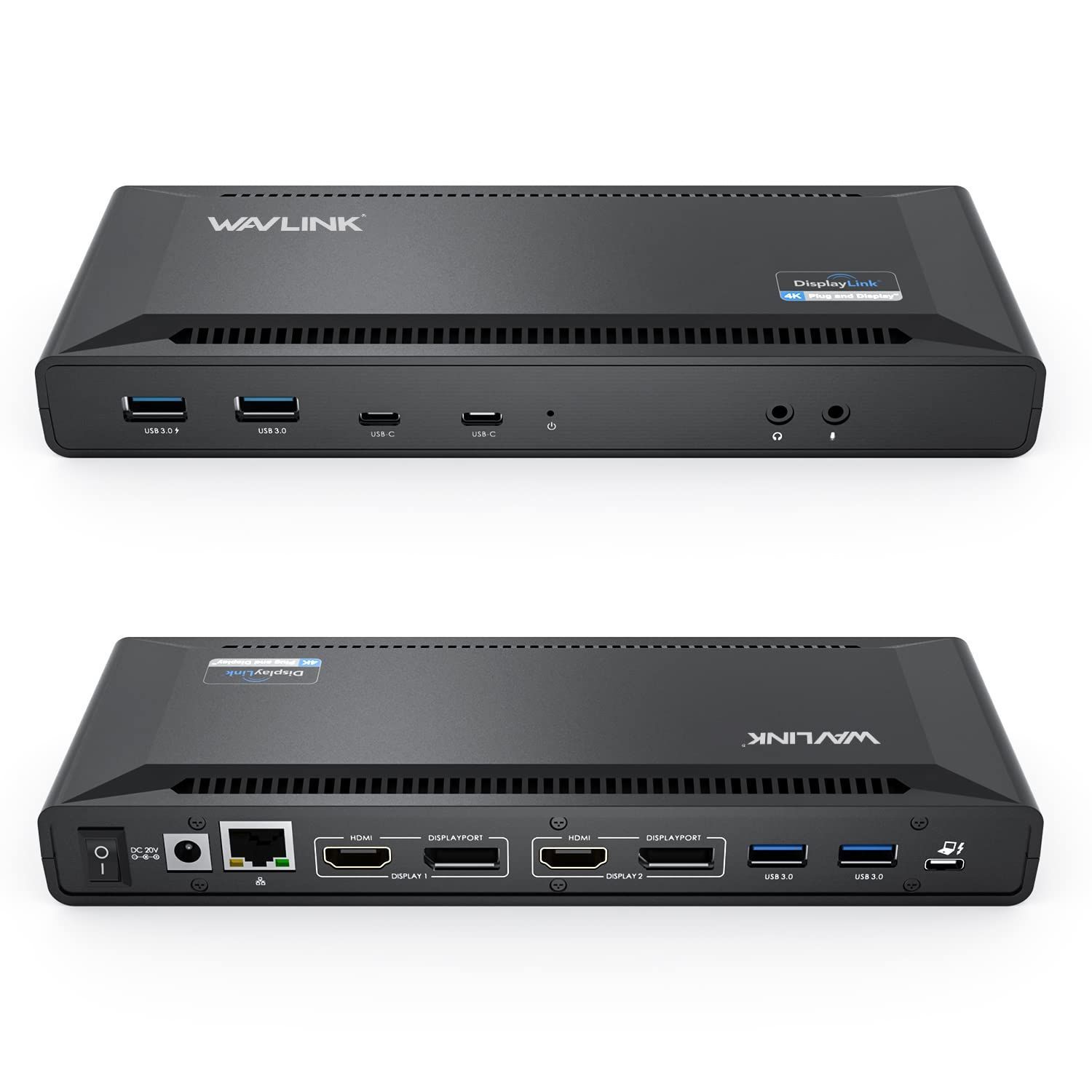 在庫処分 60W電源 送出サンダーボルト3の互換性 5Kシングルビデオディスプレイ 2xDisplayポート 2xHDMI ギガビットイーサネット 2 WAVLINK USB 3.0ポート 2タイプCとのUSB Cデュアル4Kドッキングステーション