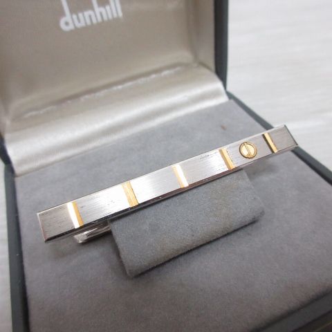 ダンヒル dunhill タイピン ネクタイピン ロゴ シルバー色 x