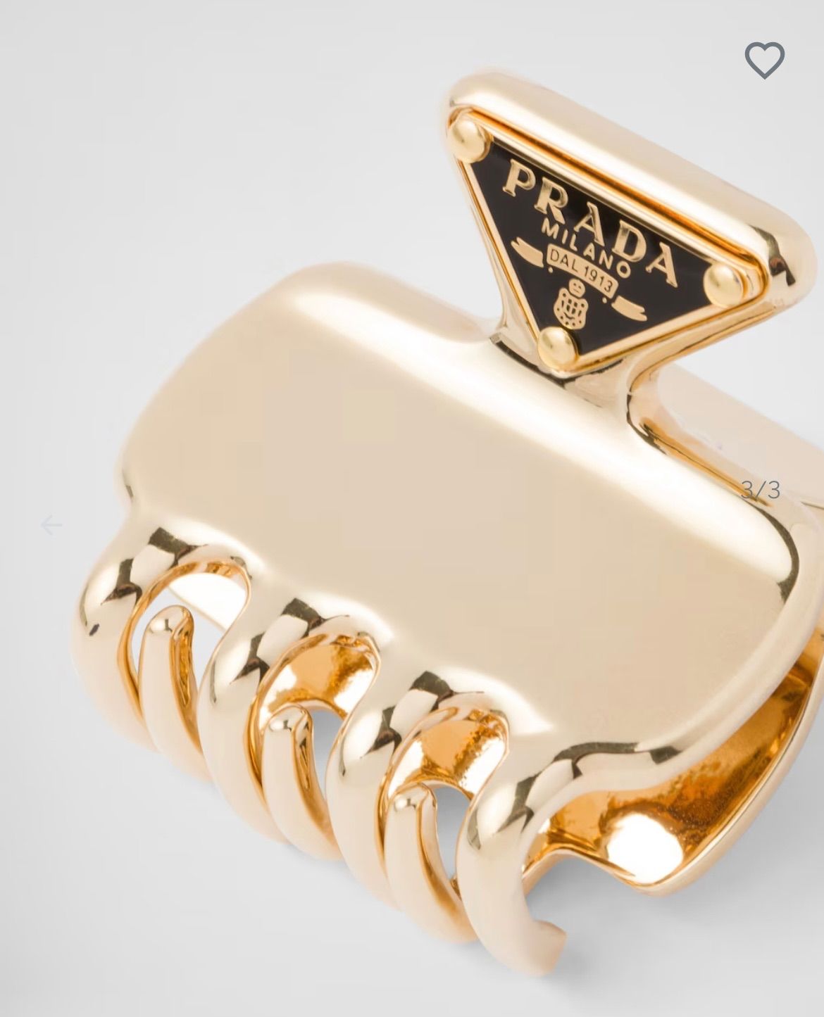 新品 PRADA プラダ メタル ヘアクリップ ゴールド - メルカリ