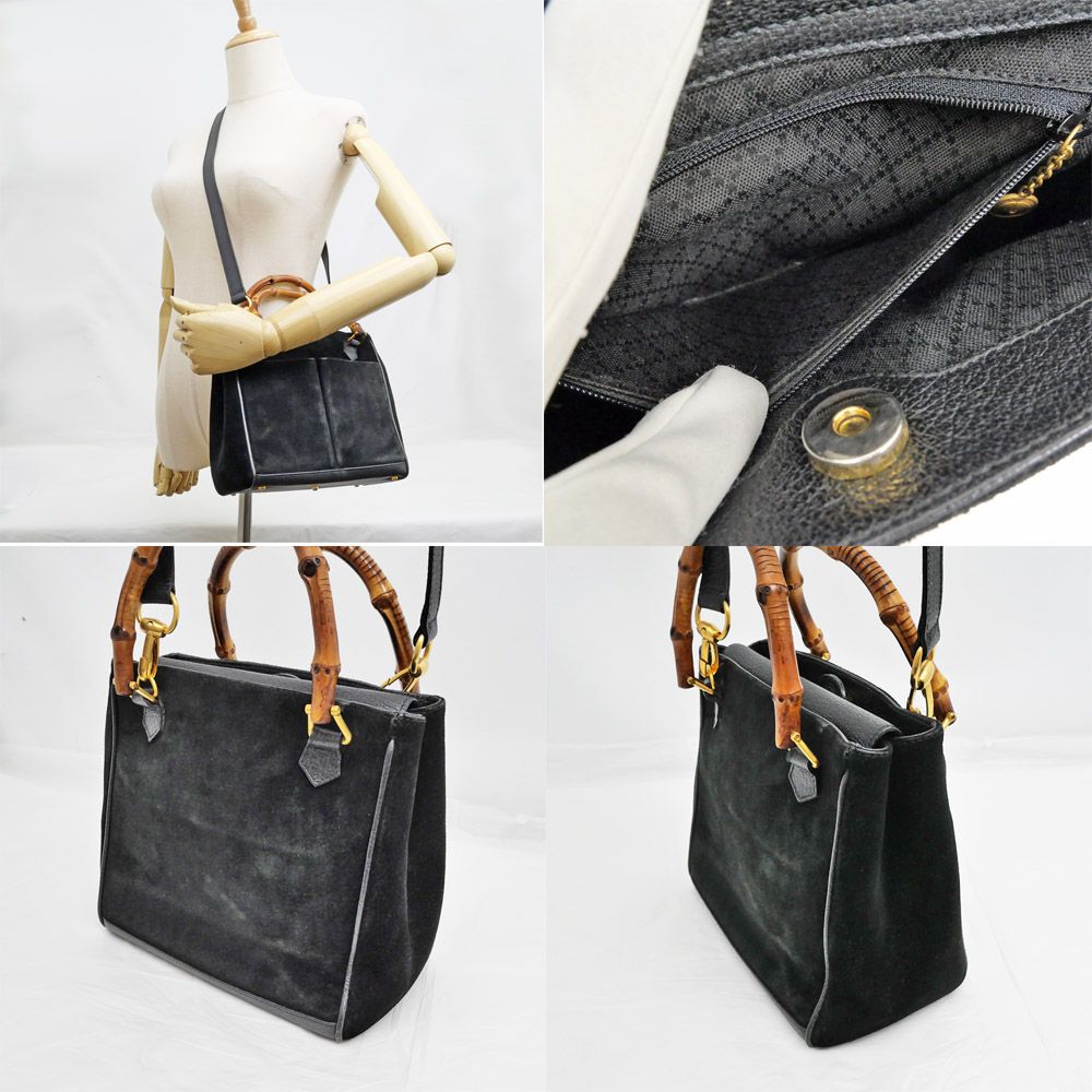 名東】【GUCCI】グッチ バンブー 2WAY トップハンドルバッグ