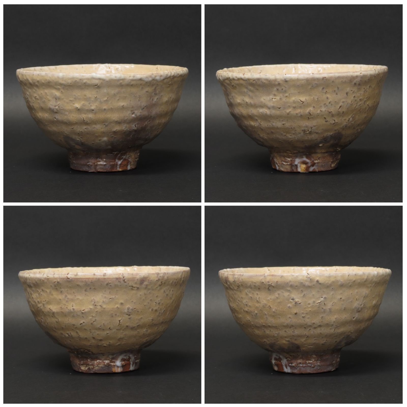 萩焼 茶碗 茶道具 抹茶碗 晴雲山窯 初代 茶道具 古萩  2007 0186 美品 岡田裕 真作保証 萩焼 晴雲山窯 茶道具 抹茶碗 在銘