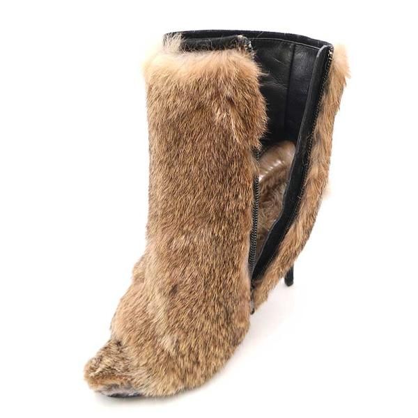 CELINE ブラウンファー付きブーツ CELINE ブラウンファー付きブーツ