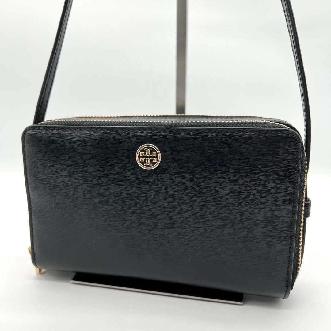 ✨️美品✨️ToryBurch ショルダーウォレット ショルダーバッグ ブラック - メルカリ