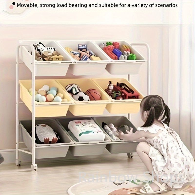 男の子服まとめ8点 新品未使用】収納ラック 子供用おもちゃ収納ラック ベビー棚 大