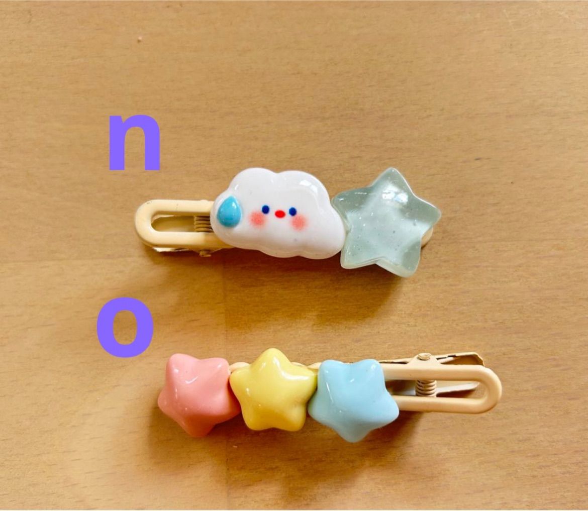 ベビー、キッズ ヘアアクセサリー 可愛いお星さま ヘアクリップ