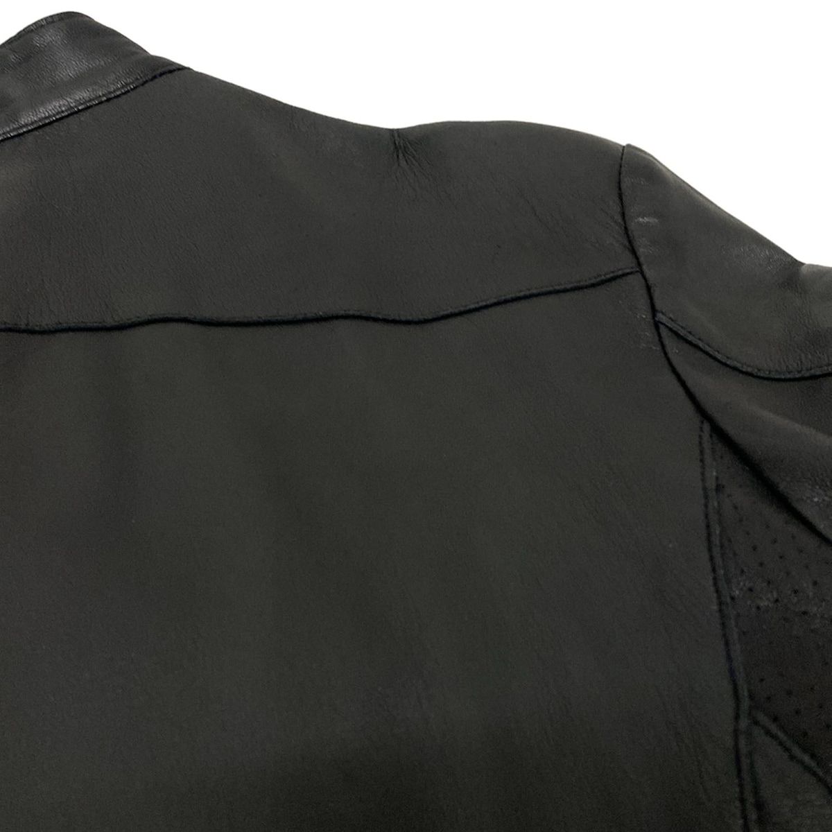 SHIPS シップス ライダースジャケット サイズM レディース - 黒 長袖 レザー ジップアップ 冬 GULLKHAN_COM