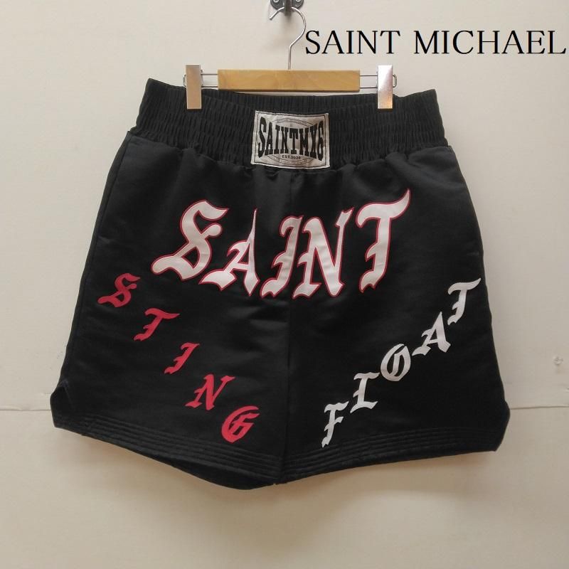 SAINT MICHAEL セントマイケル パンツ ショートパンツ SM-S23-0000-063 ロゴ サテン ボクサー ハーフパンツ - メルカリ