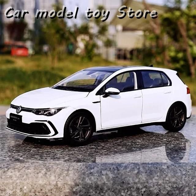 ◆1 18フォルクスワーゲンゴルフRライン第8世代ハイシミュレーションダイキャストカー金属合金モデルカーコレクション装飾