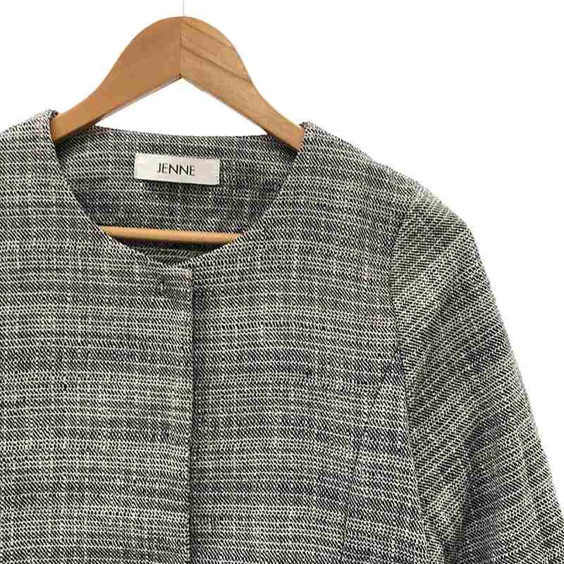 極美品 ジェンヌ JENNE サマーツイードジャケット ブラック S 極美品 ジェンヌ JENNE サマーツイードジャケット ブラック S