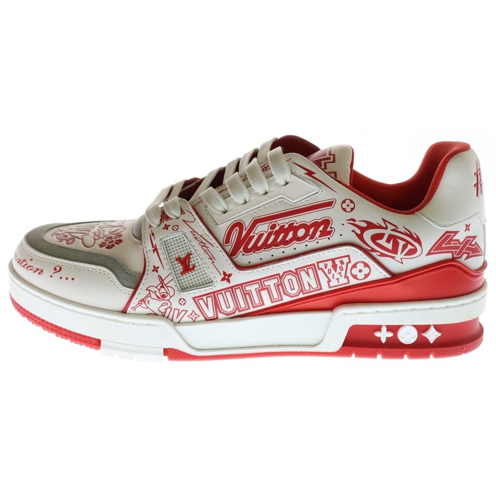 ルイ・ヴィトン LVトレイナー ローカット スニーカー ホワイト/レッド ルイ・ヴィトン LVトレイナー ローカット スニーカー ホワイト/レッド