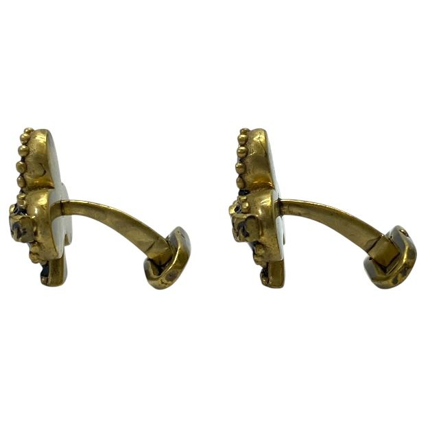 ドルチェ-ガッバーナ ドルガバ カフス カフスボタン カフスリンク クローバー DGロゴ メタル ゴールド DOLCE-GABBANA