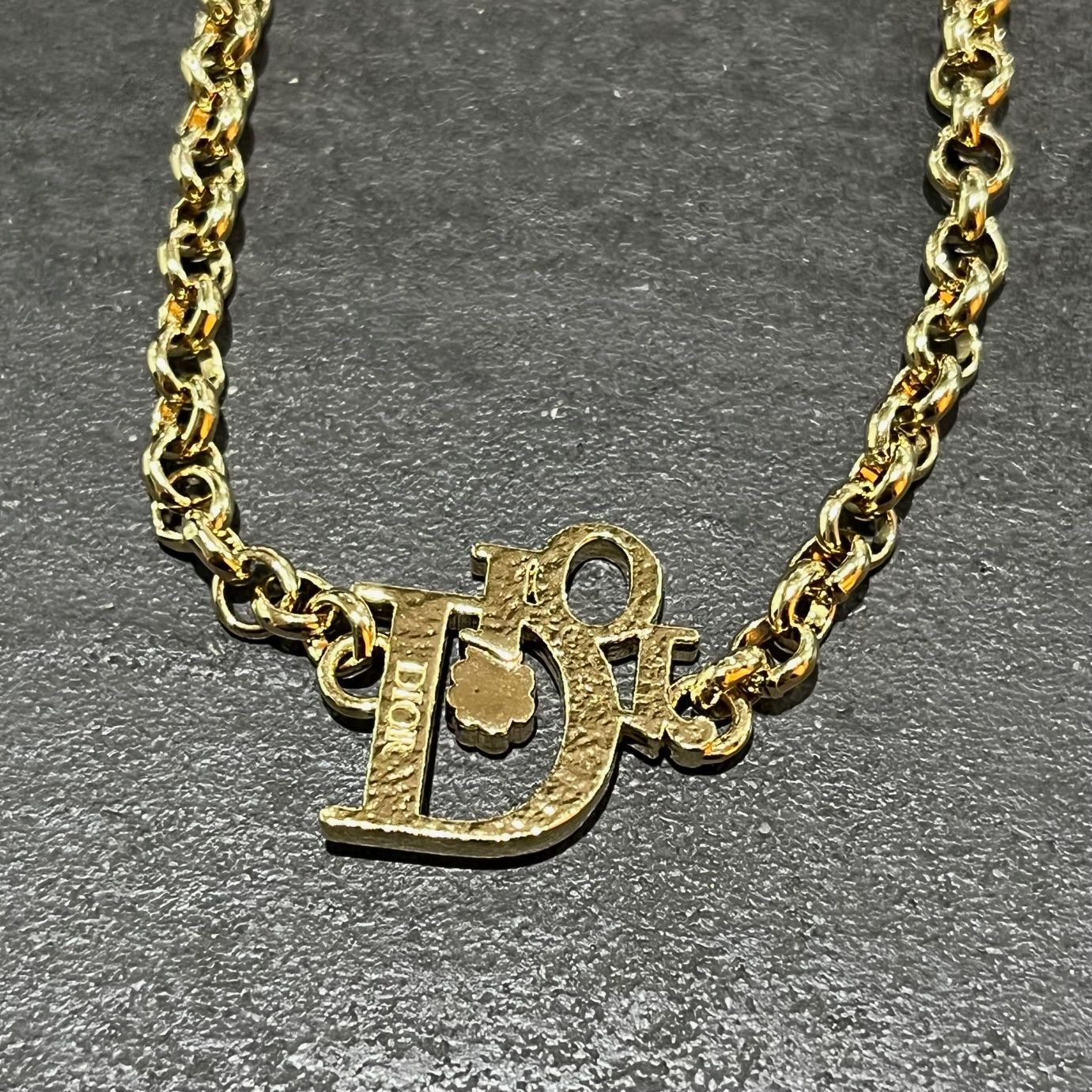 ディオール ×イーアールエル ERL ロゴゴールドネックレス メンズ