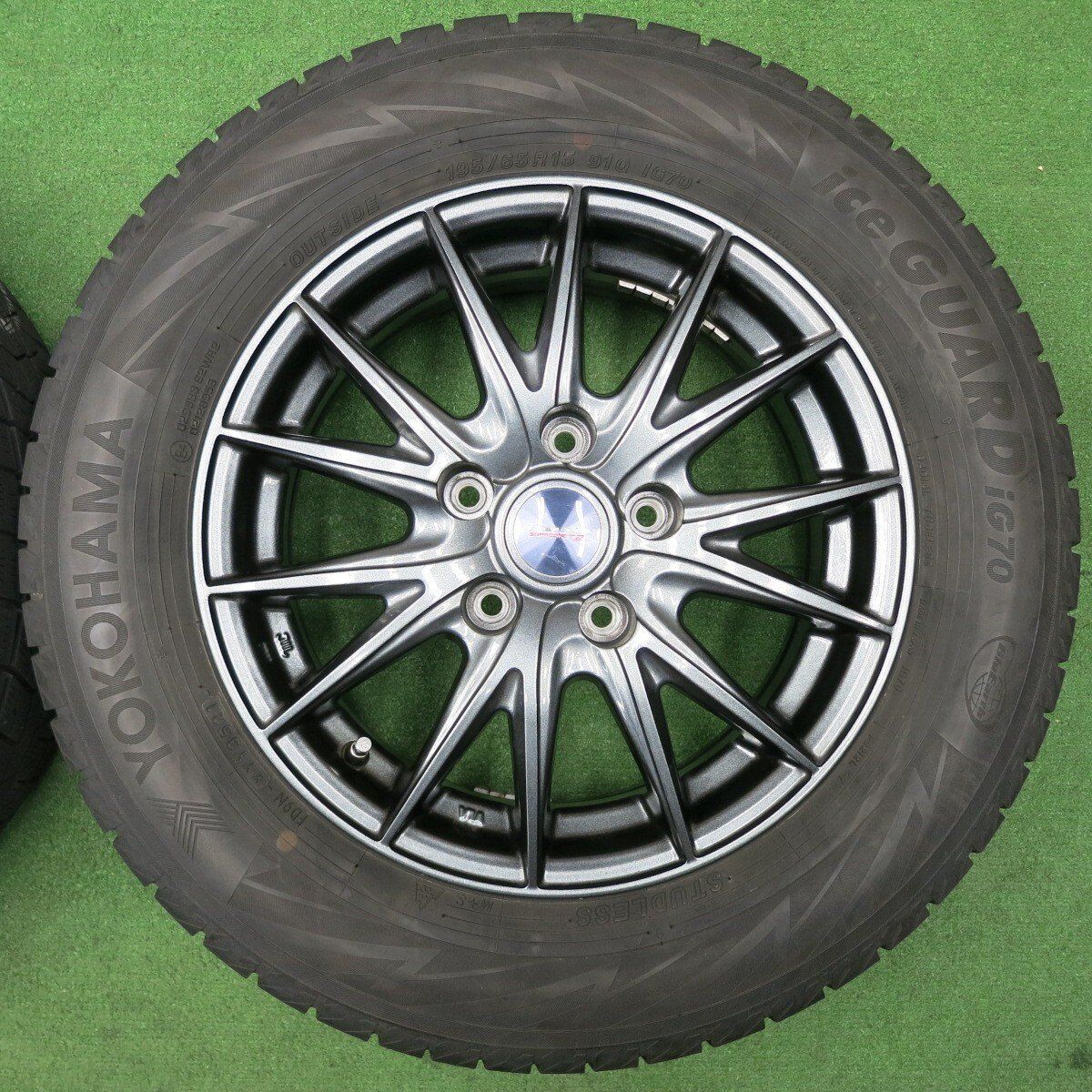 キレイ 21年 スタッドレス 195 65R15 ヨコハマ アイスガード iG70 VELVA SPORTZ ヴェルヴァ 15インチ PCD114.3 5H 4122907NJス
