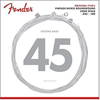 非常に良い Fender エレキベース弦 Original 7150 Bass Strings Pure Nickel Roundwound Long Scale 7150ML .045-.100 wyw801m