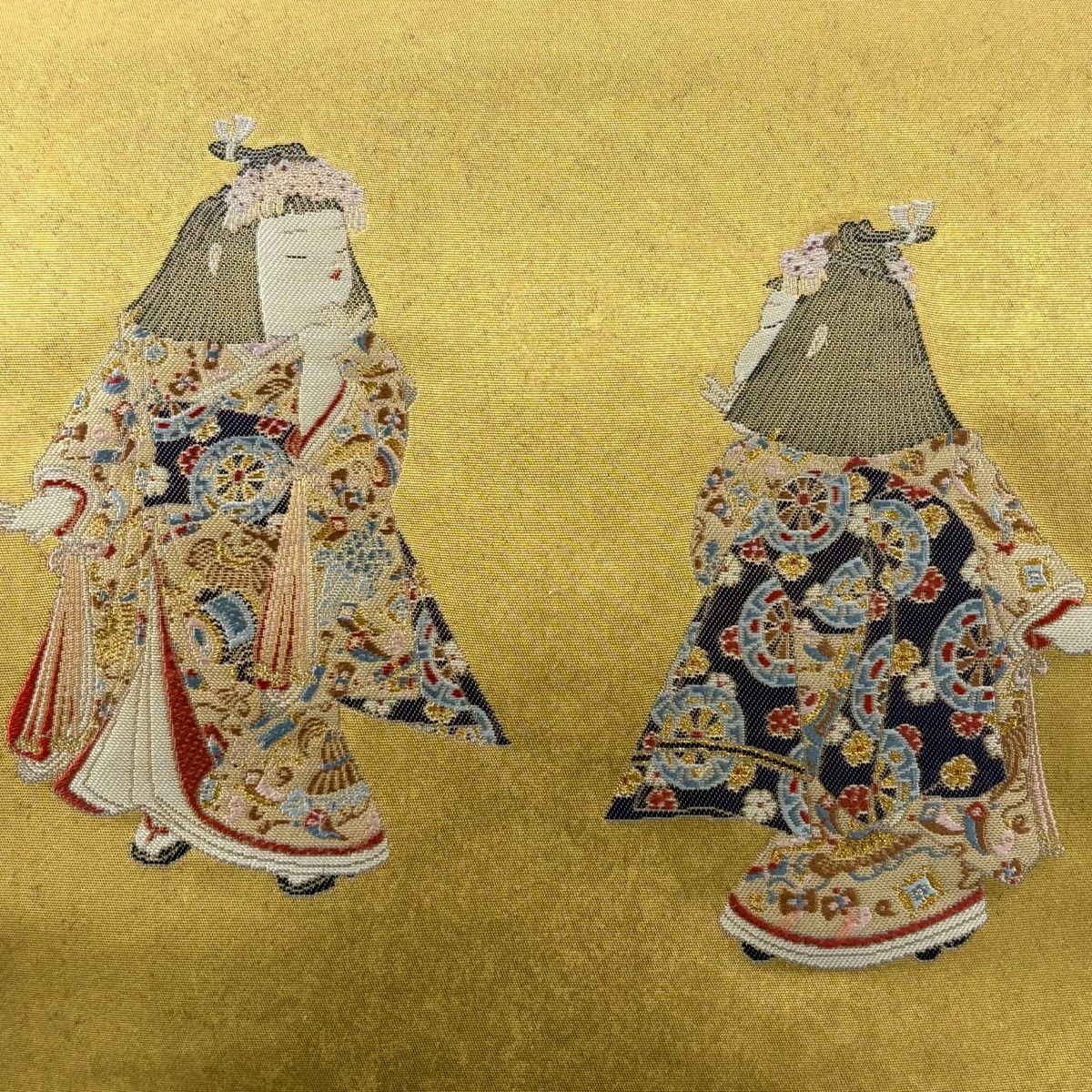 袋帯 美品 逸品 長嶋成織物 落款 瀞金錦 由水十久 童 前後 本