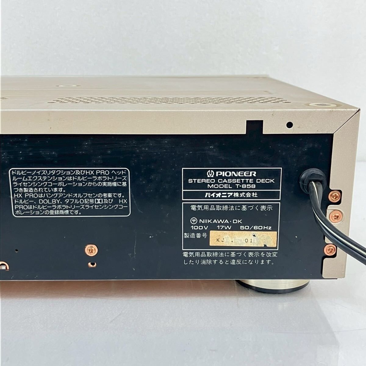 PIONEER パイオニア カセットデッキ T-858 STEREO CASSETTE DECK