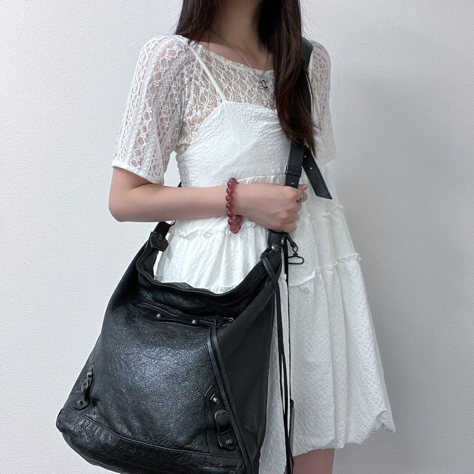 中古】BALENCIAGA バレンシアガ クラシック ショルダーバッグ 斜め掛け 
