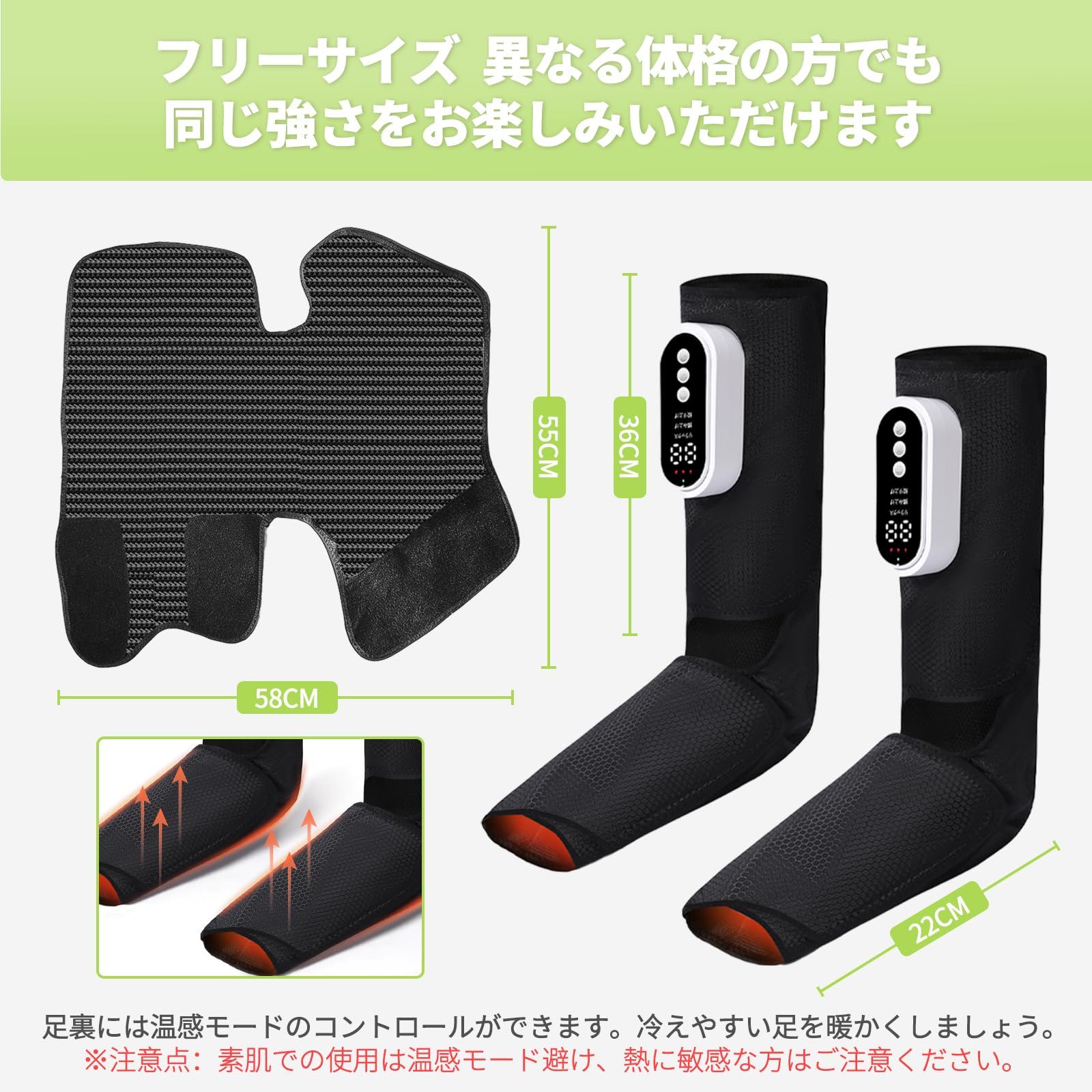 2つの大型連続大容量エアバッグ コンパクト収納