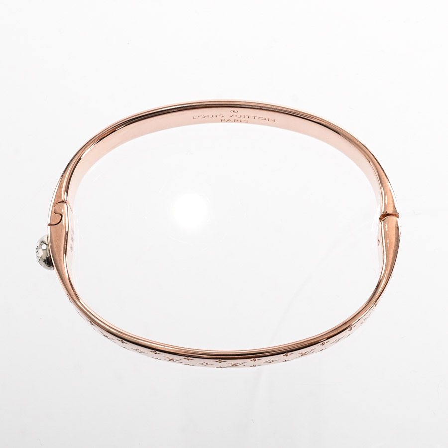 ルイヴィトン カフ ナノグラムブレスレット美品 LOUIS VUITTON 美品 ルイヴィトン カフ ナノグラム バングル