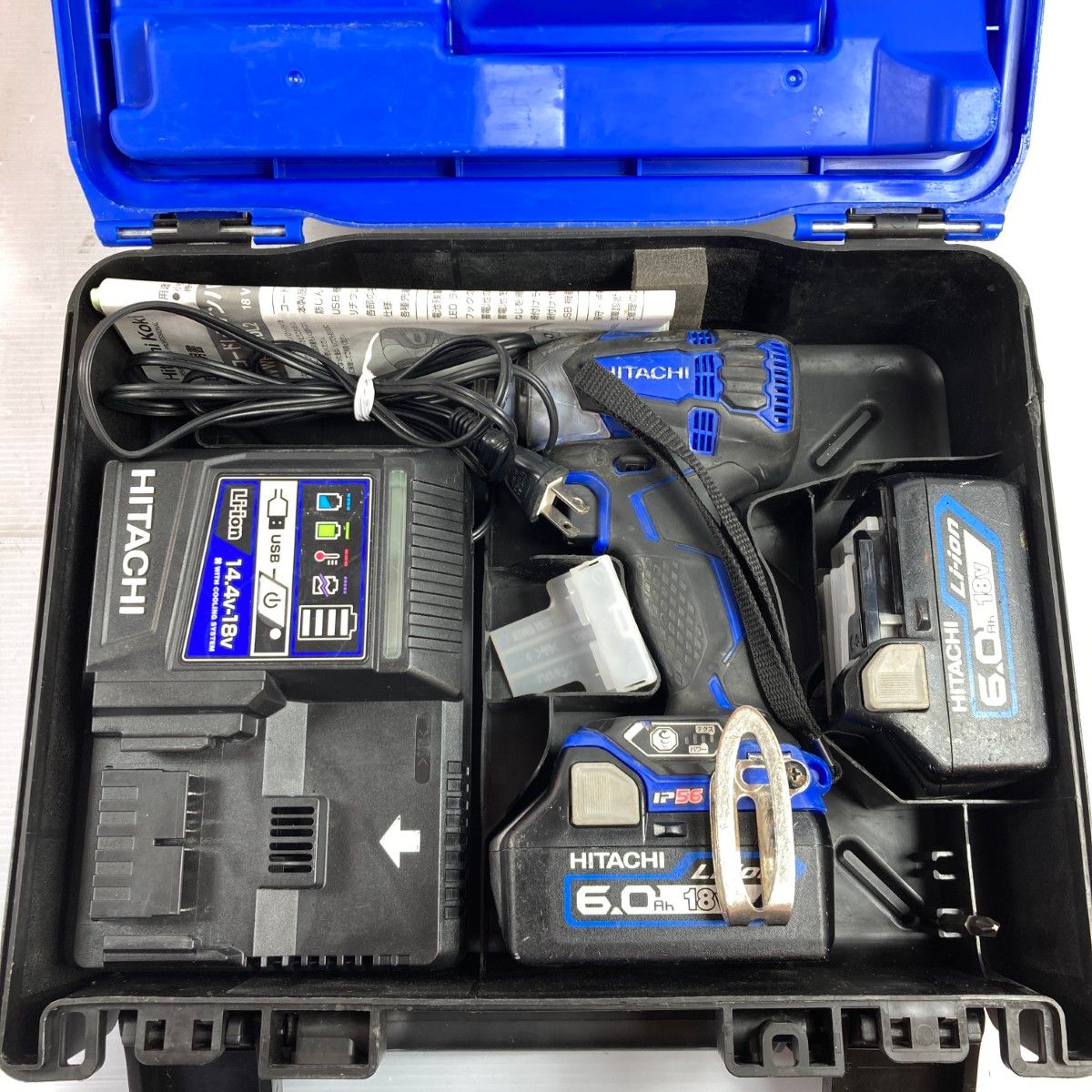 ＊＊HITACHI 日立 18v 6.0Ah コードレスインパクトドライバ WH18DDL2 ブルー