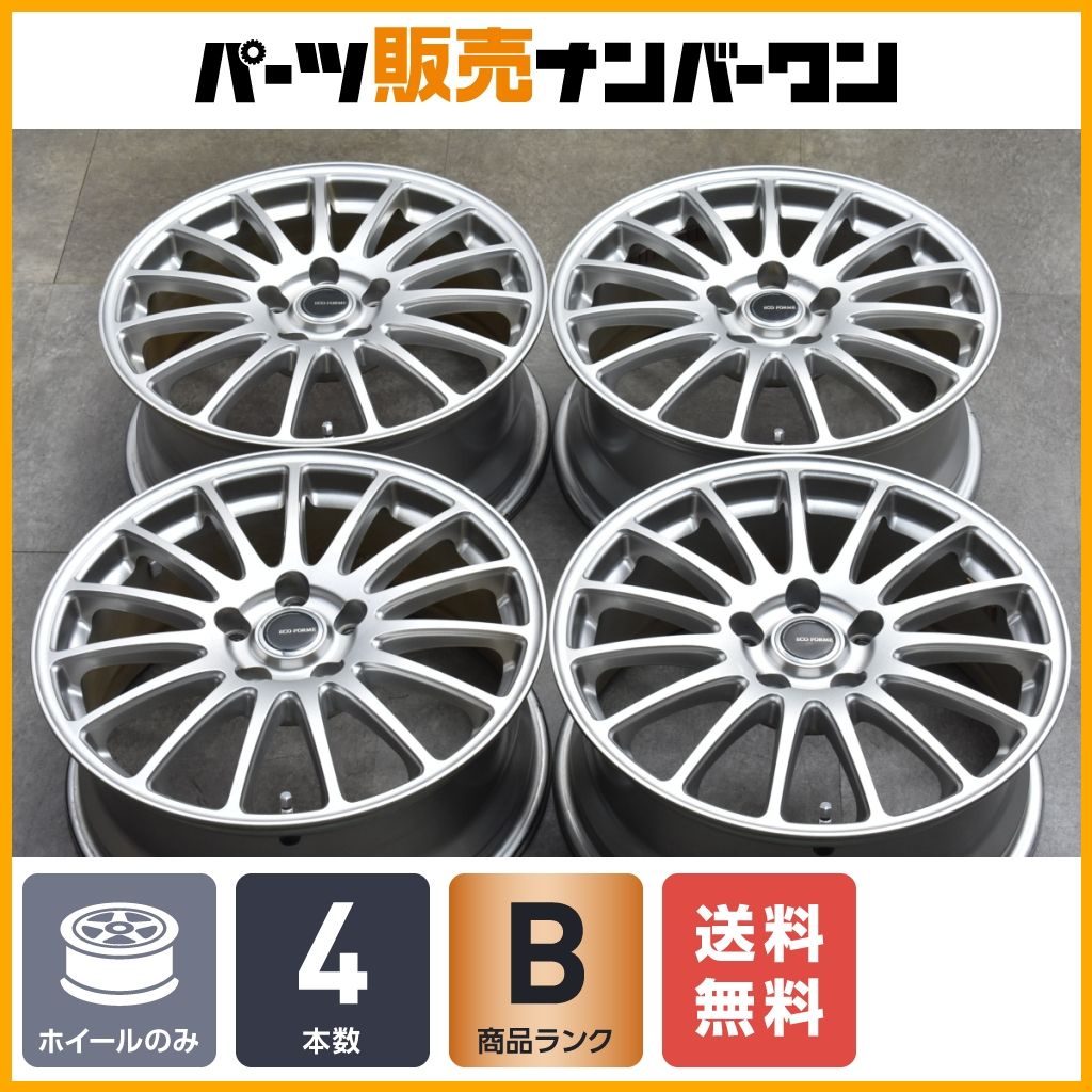 【程度良好品】ブリヂストン エコフォルム 17in 7J +45 PCD114.3 4本セット アルファード 60プリウス カムリ オデッセイ レヴォーグ